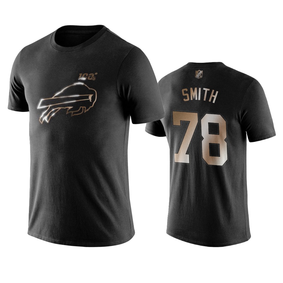 bruce smith bills black golden 100th season t shirt
