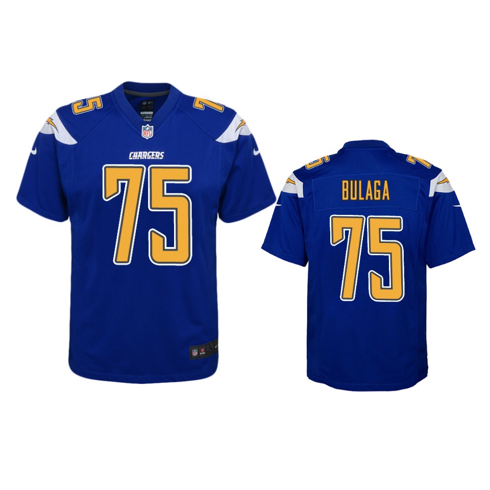 bryan bulaga chargers royal color rush game jersey
