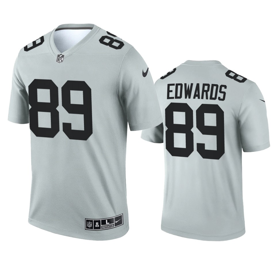 bryan edwards raiders 2021 inverted legend silver jersey
