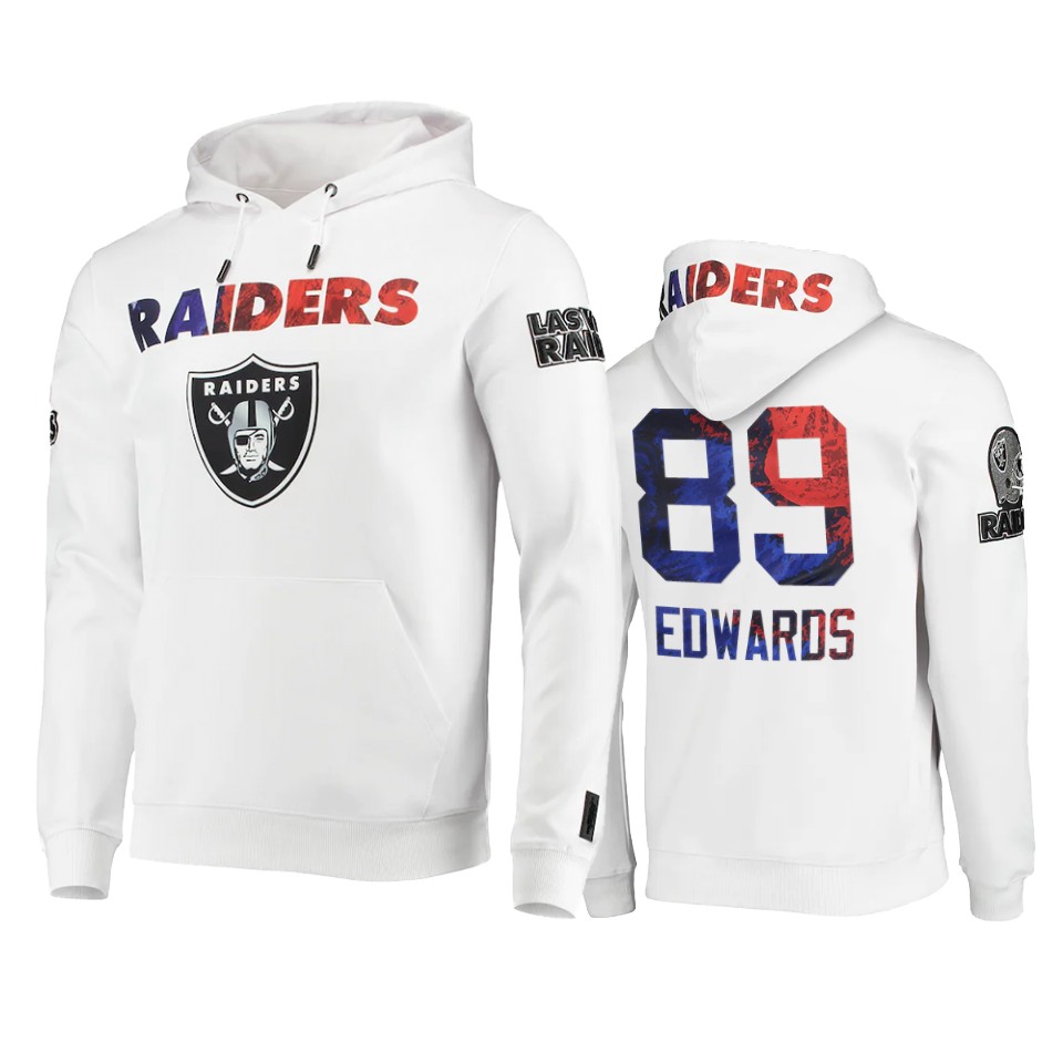 bryan edwards raiders white americana hoodie