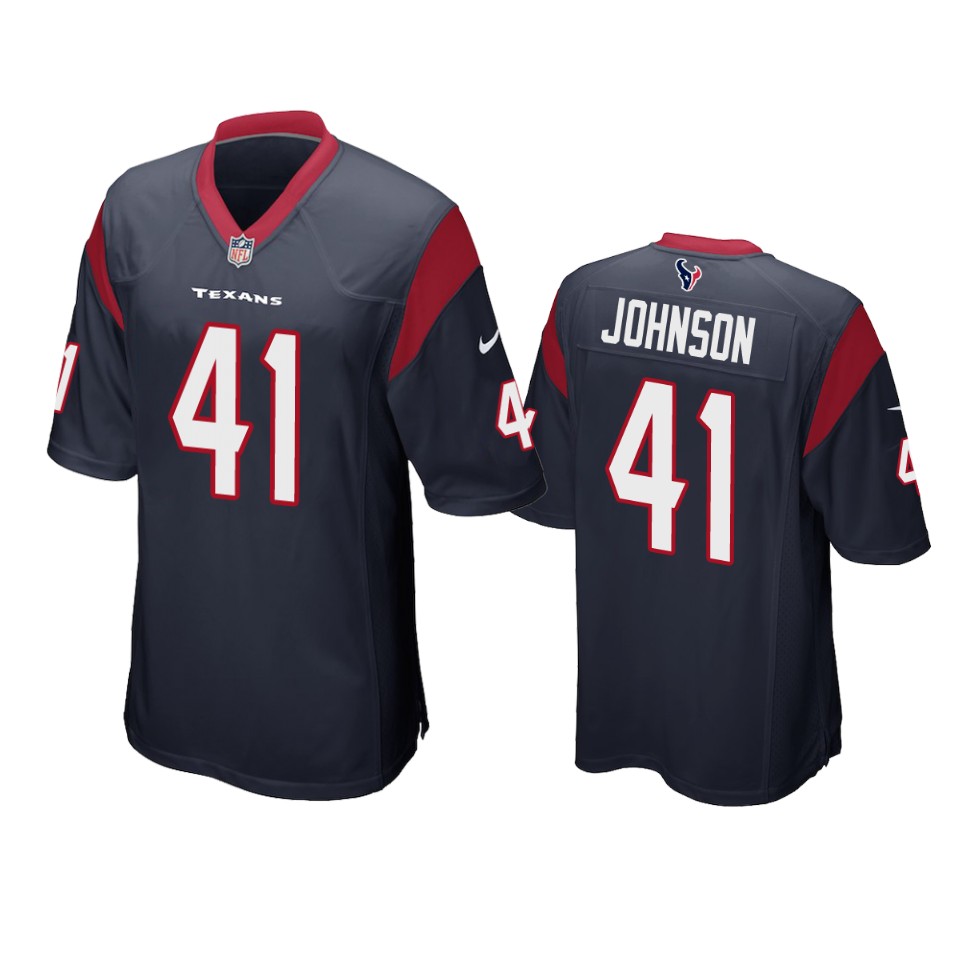 buddy johnson texans navy game jersey