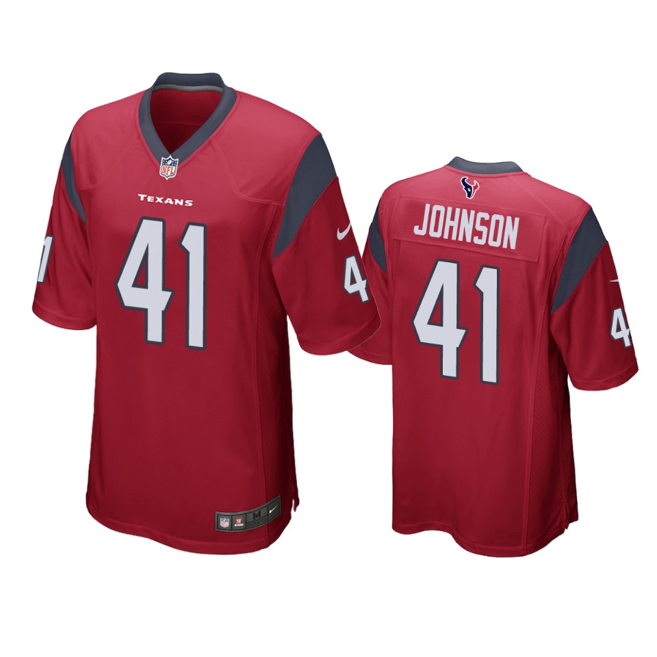 buddy johnson texans red game jersey