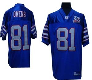 buffalo bills #81 owens 50th blue jersey