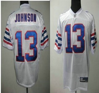 buffalo bills 13# johnson white jerseys