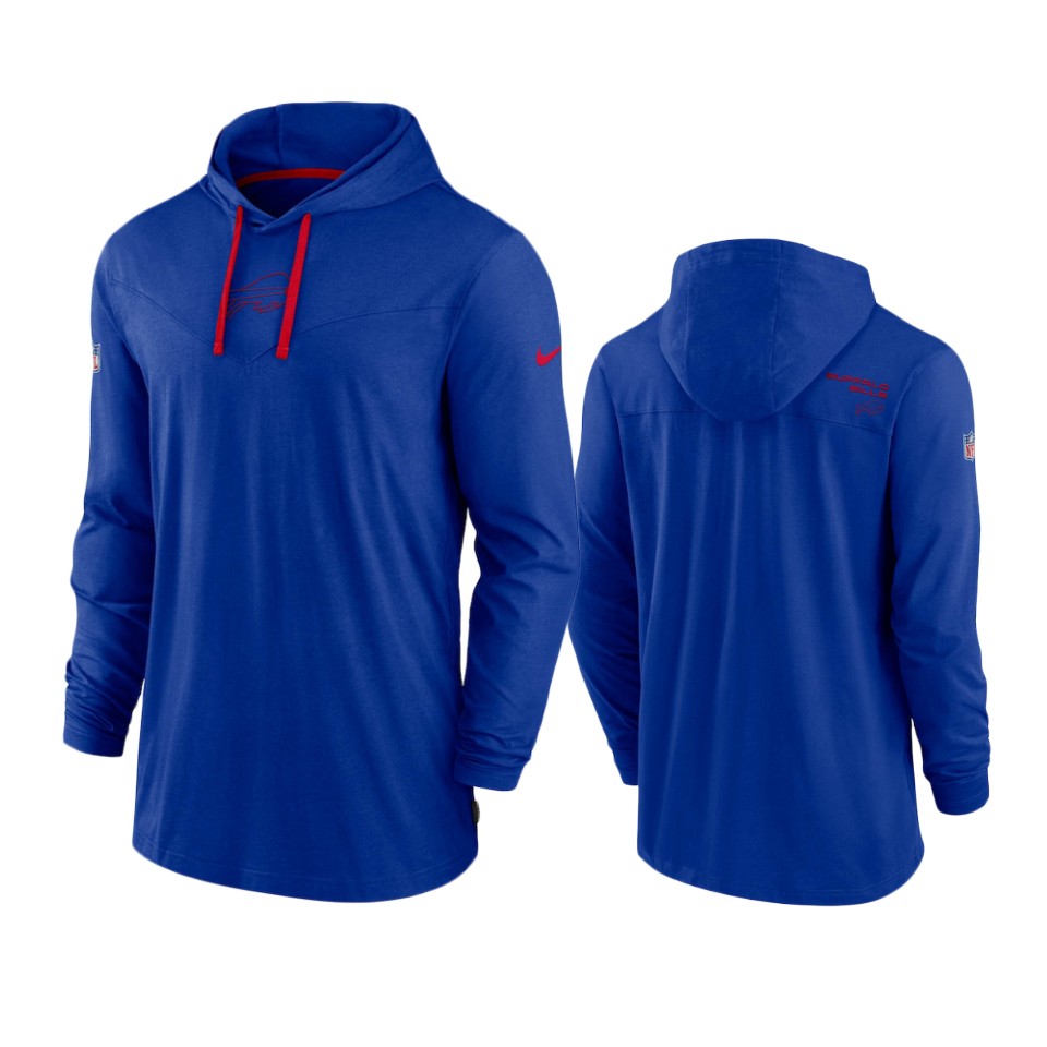 buffalo bills royal sideline performance hoodie tri blend t shirt