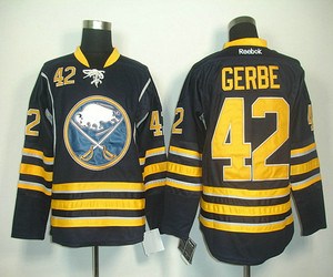 buffalo sabres 42 gerbe dark blue nhl jerseys