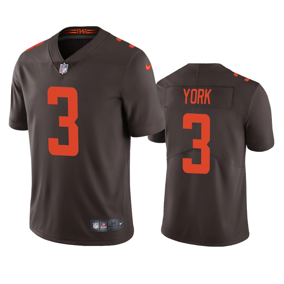 cade york browns brown vapor jersey
