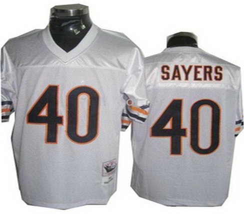 cago bears 40 gale sayers throwback white jerseys