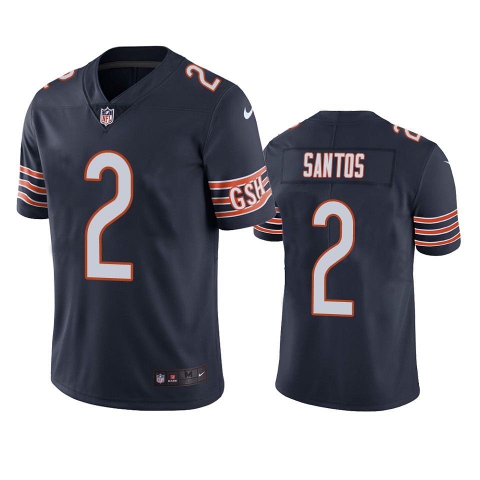 cairo santos bears navy vapor jersey