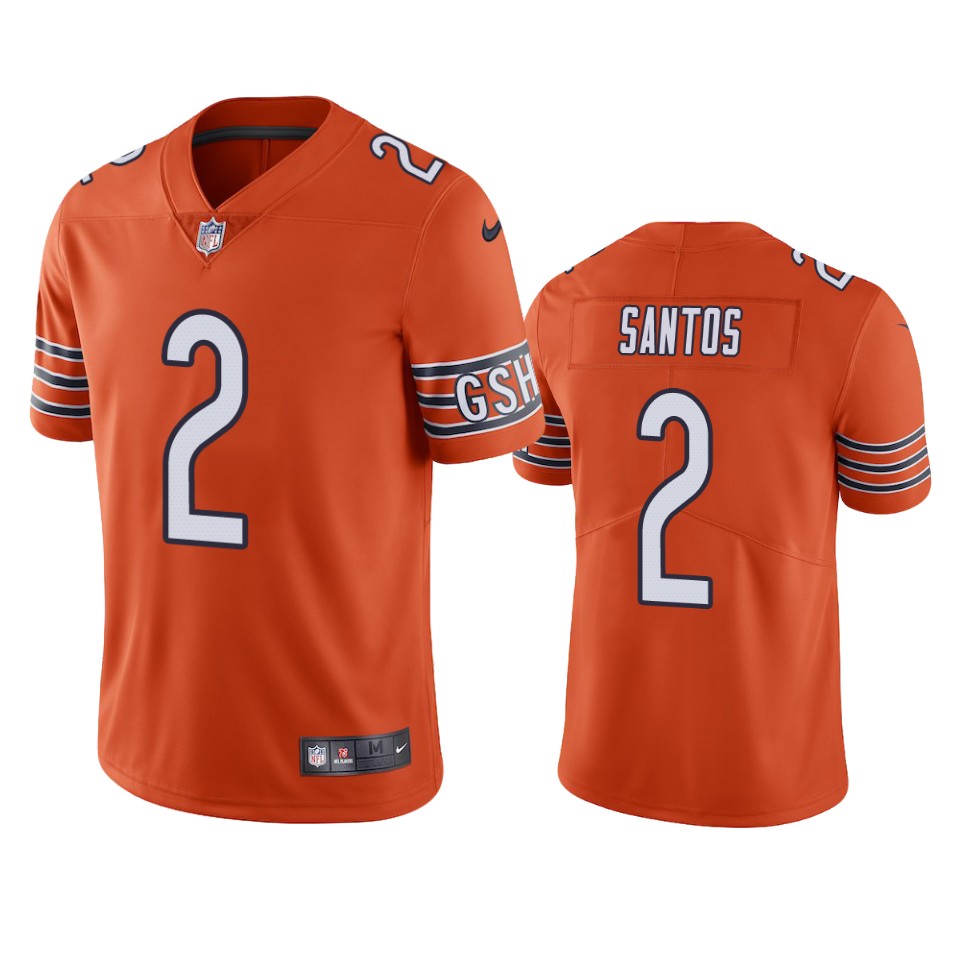 cairo santos bears orange vapor jersey