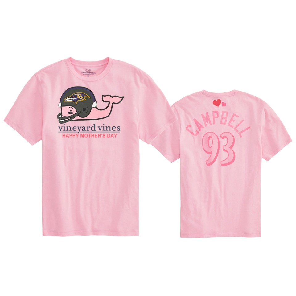 calais campbell ravens pink mother's day t shirt