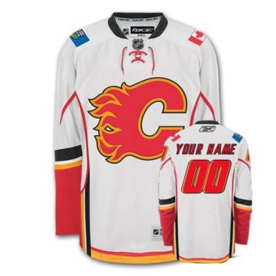 calgary flames road customized hockey jersey
