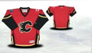 calgary flames youth red jersey (blank or customized)