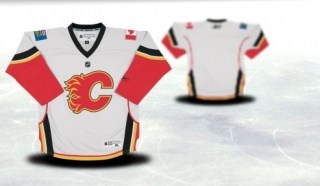 calgary flames youth white jersey (blank or customized)