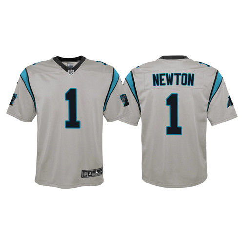 cam-newton-inverted-game-youth-silver-jersey