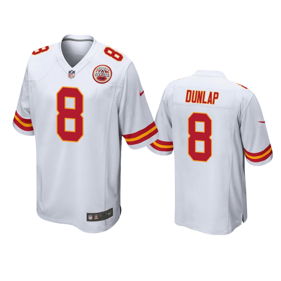 carlos dunlap chiefs white game jersey