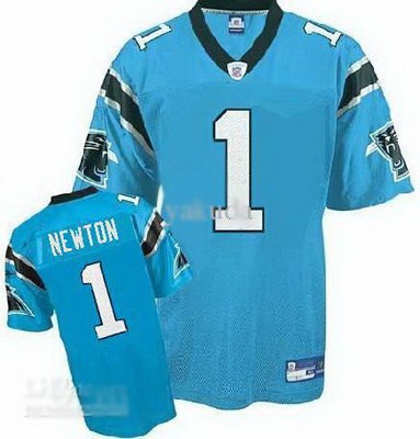 carolina panthers #1 cam newton light blue football jersey