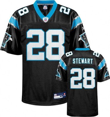 carolina panthers #28 jonathan stewart black jersey