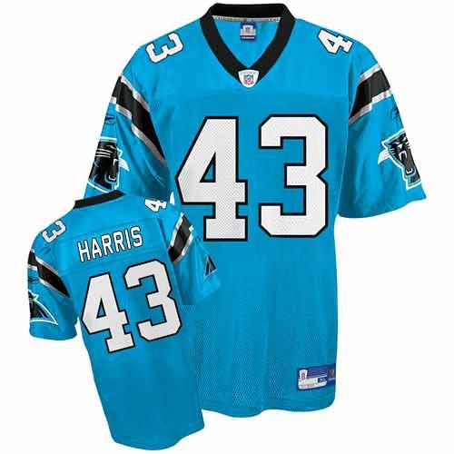 carolina panthers #43 chris harris blue jerseys