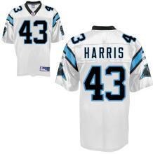 carolina panthers #43 chris harris white jersey