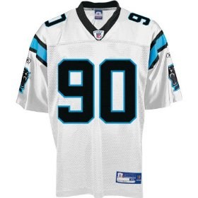 carolina panthers #90 julius peppers white jersey