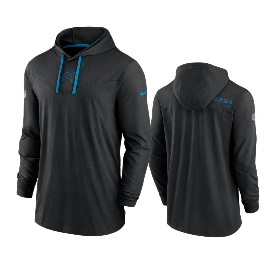 carolina panthers black sideline performance hoodie tri blend t shirt