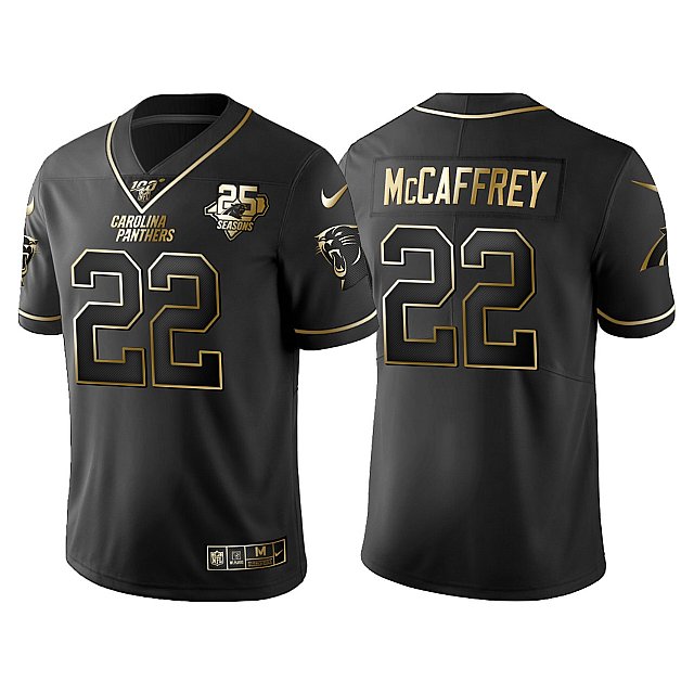 carolina-panthers-christian-mccaffrey-25th-anniversary-black-gold-logo-jersey-middle