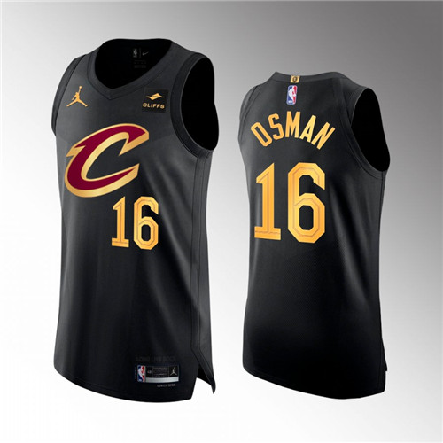 Cleveland Cavaliers Cedi Osman 2022-23 Icon Edition Black stitched Jersey #16