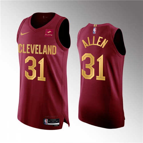 Cleveland Cavaliers Jarrett Allen 2022-23 Statement Edition Authentic Wine Jersey #31
