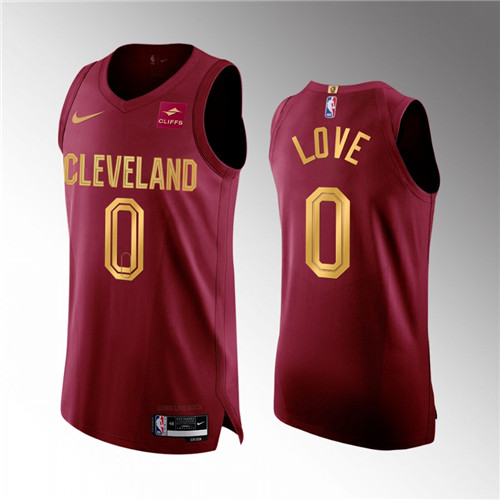 Cleveland Cavaliers Kevin Love 2022-23 Icon Edition Wine stitched Jersey #0