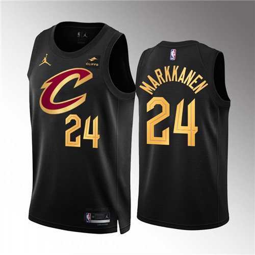 Cleveland Cavaliers Lauri Markkanen 2022-23 Icon Edition Wine stitched Jersey #24