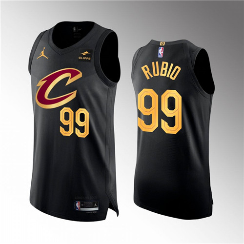 Cleveland Cavaliers Ricky Rubio 2022-23 Icon Edition Black stitched Jersey #99
