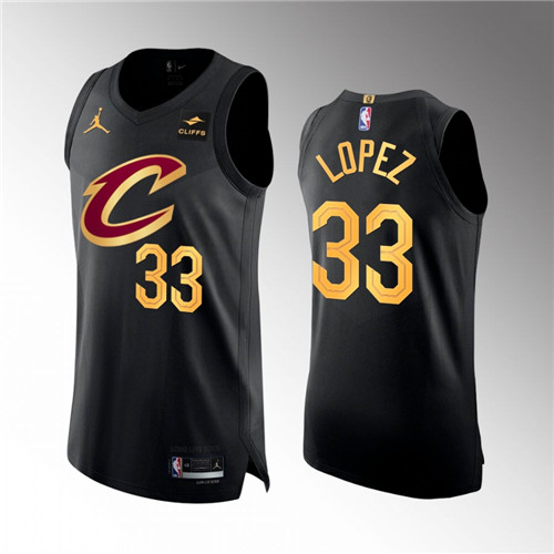 Cleveland Cavaliers Robin Lopez 2022-23 Icon Edition Black stitched Jersey #33