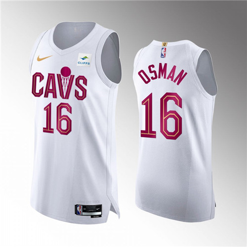 Cleveland Cavaliers Cedi Osman 2022-23 Icon Edition Wine stitched Jersey #16