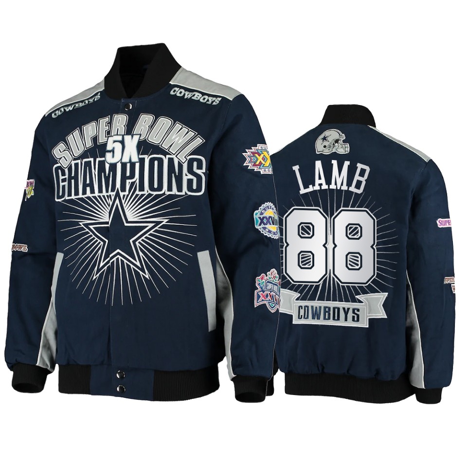 ceedee lamb cowboys navy super bowl champions extreme triumph commemorative jacket