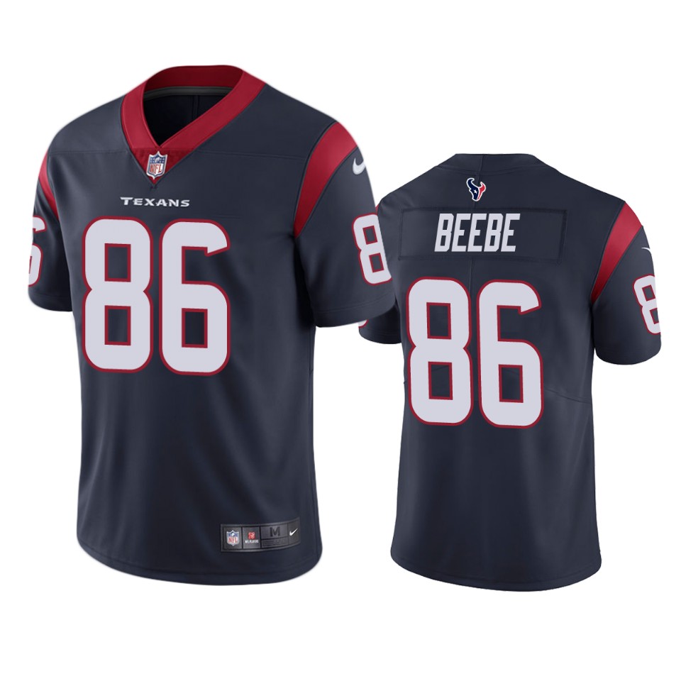 chad beebe texans jersey navy vapor limited
