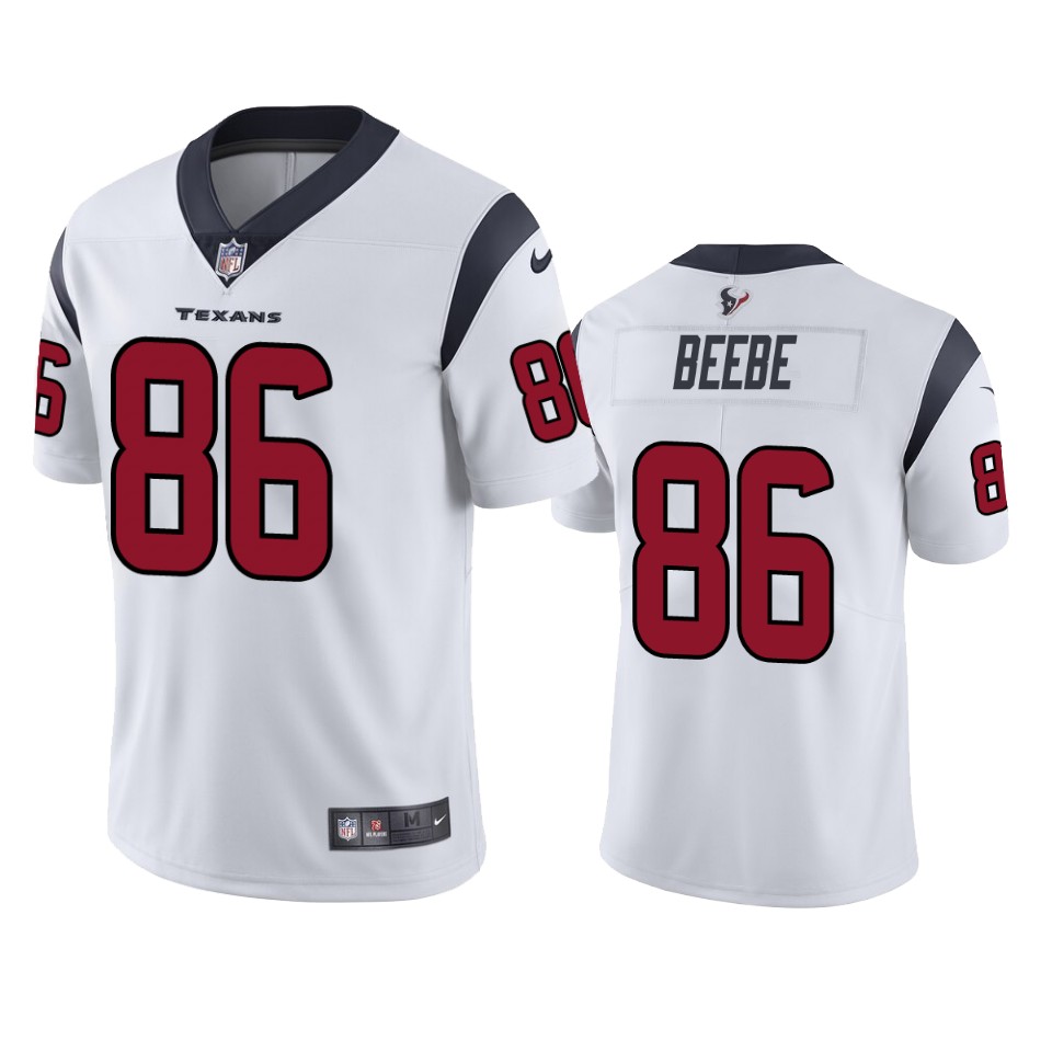 chad beebe texans jersey white vapor limited