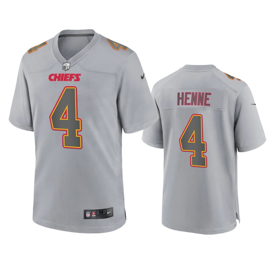 chad henne chiefs gray atmosphere fashion game jersey