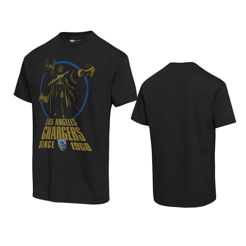 chargers black disney star wars empire title crawl t shirt