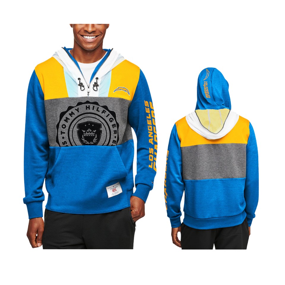 chargers blue charcoal pinnacle hoodie