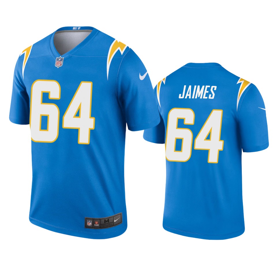 chargers brenden jaimes powder blue legend jersey