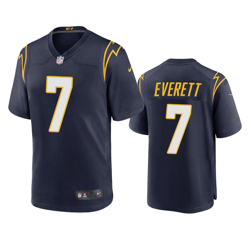 chargers gerald everett alternate game navy jersey 1