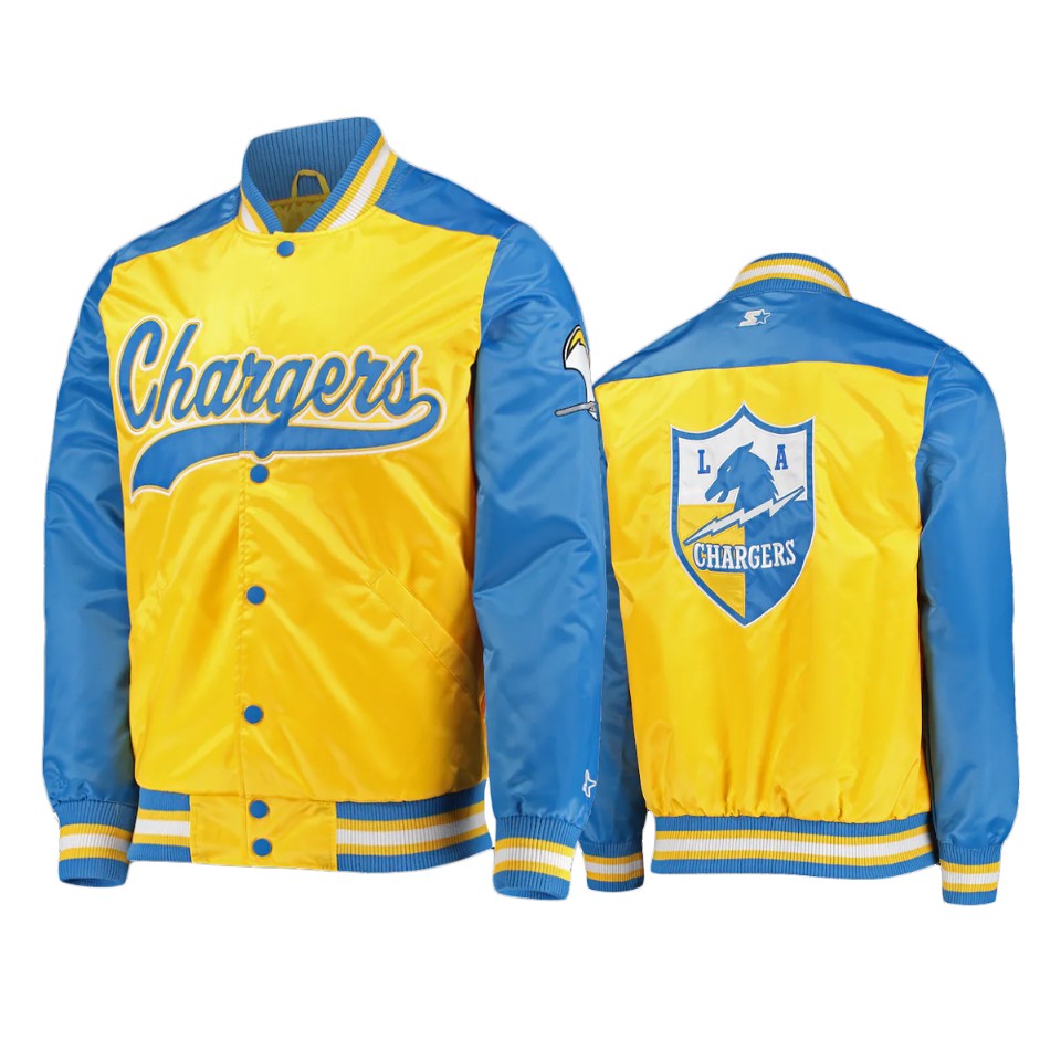 chargers gold tradition ii full snap jacket