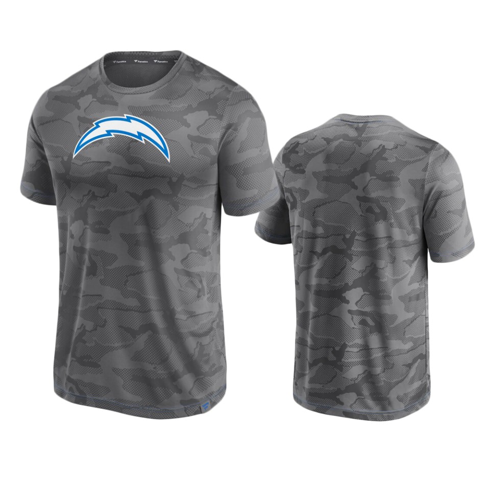 chargers gray camo jacquard t shirt