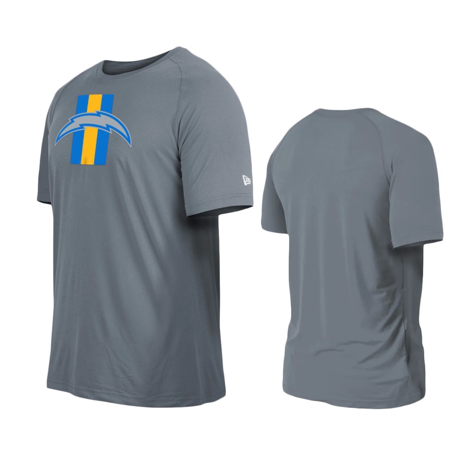 chargers gray training camp raglan t shirt