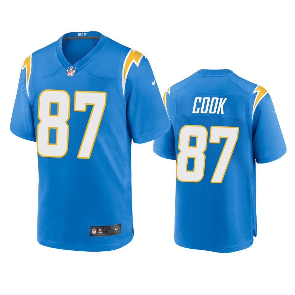 chargers jared cook powder blue game jersey