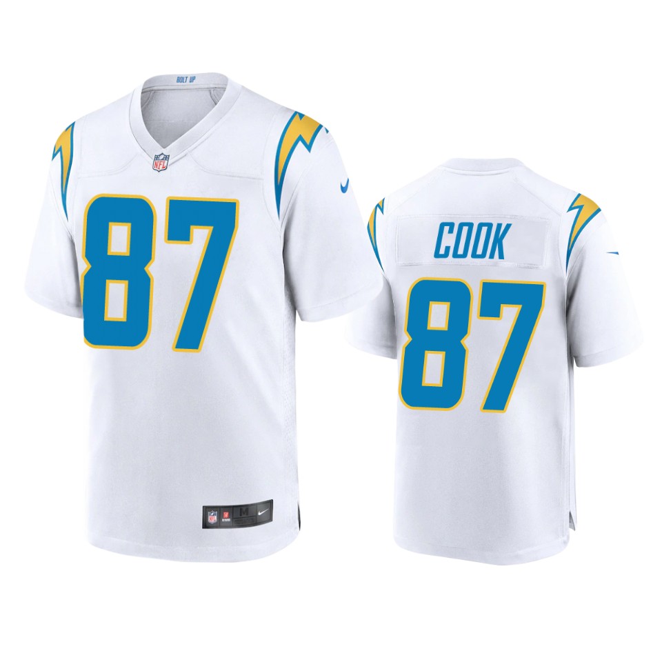 chargers jared cook white game jersey