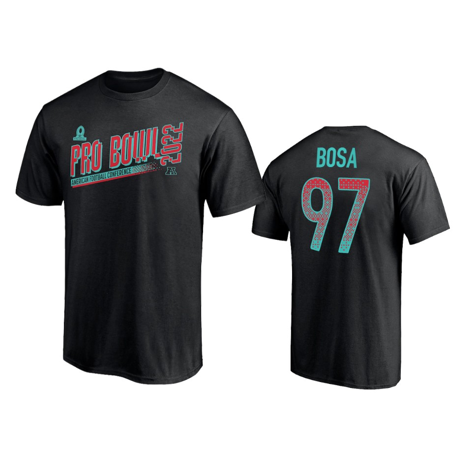 chargers joey bosa black 2022 afc pro bowl t shirt