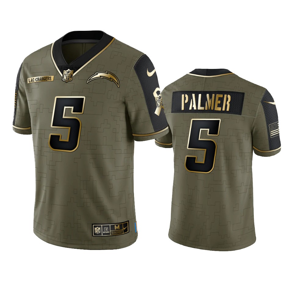 chargers josh palmer olive gold limited 2021 salute to service jersey