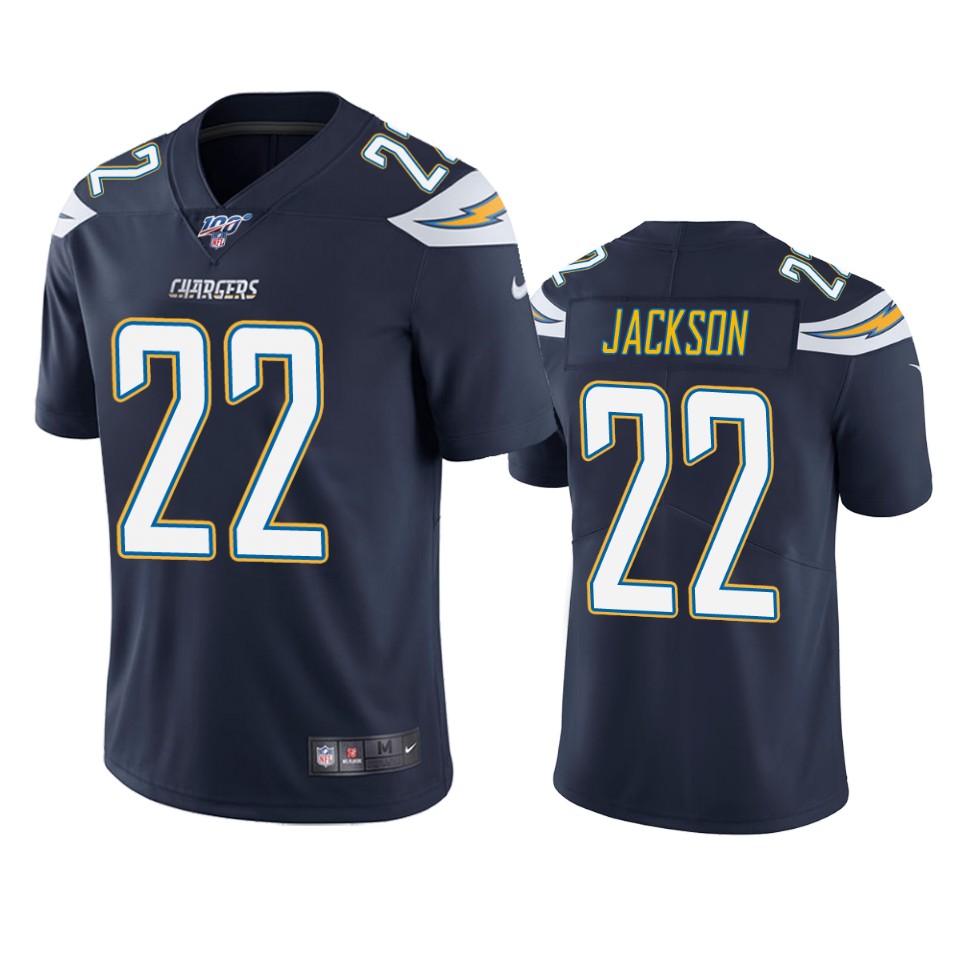 chargers justin jackson navy limited 100th season jersey